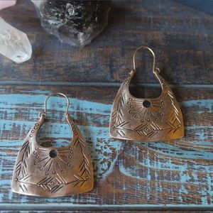 Fall Antique Gold Plated Dangle Earrings